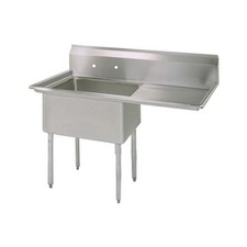 Bk Resources 16 in x 20 in x 12 in 1 Compartment Sink with Right