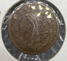 1839 Sweden 2/3 Skilling Coin Charles XIV. Johann