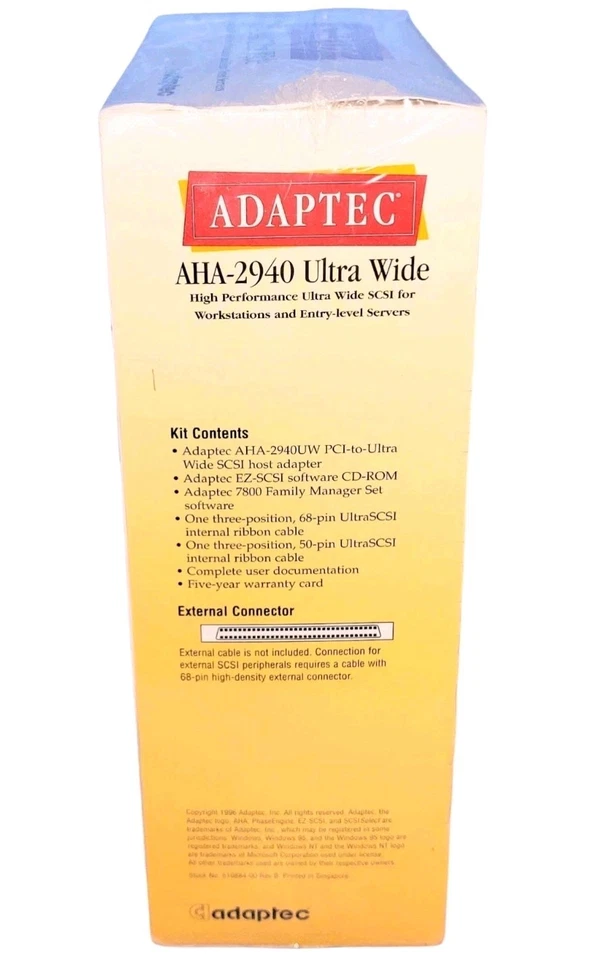 Adaptec AHA-2940 Ultra High-Performance PCI to Ultra SCSI Host Adapter - SEALED - Image 3 of 4