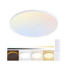 20 Inch LED Flush Mount Ceiling Light Fixture Remote Control Modern Fixture