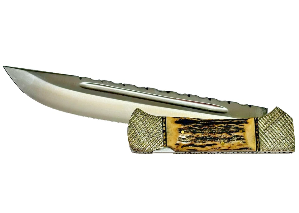 Impact Cutlery Custom Folding Single Bladed Knife 9.5" Long Blade Rare Knives - Image 3 of 4