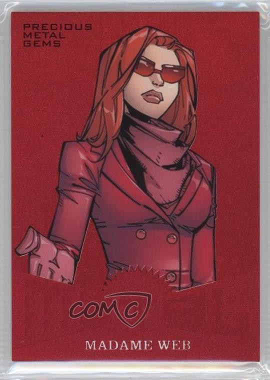 2017 Fleer Ultra Marvel Spider-Man Metal PMG Red 55/99 Madame Web #MM3 4uw