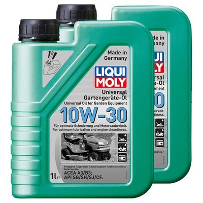 Universal Gartengeräte Öl 10W-30 Rasenmäher Motoröl 4-Takt LIQUI MOLY 2X 1 Liter