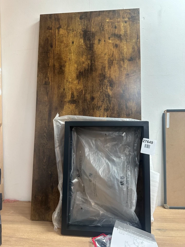 IBF Rustic Living Room Table, Simple Industrial Rectangle Coffee Table - Image 3 of 4