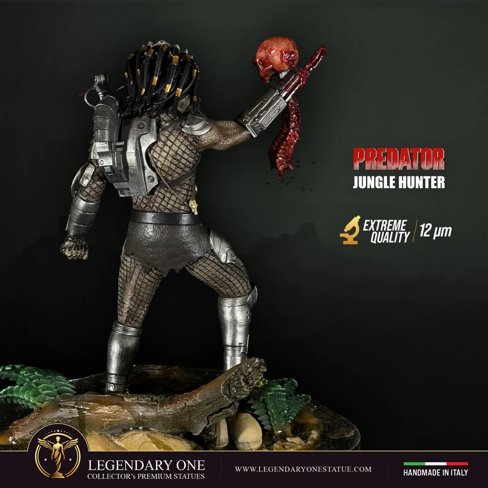 Predator Jungle Hunter Alien Action Figure scala 1.6 Diorama Statua 30cm Premium - Immagine 3 di 4