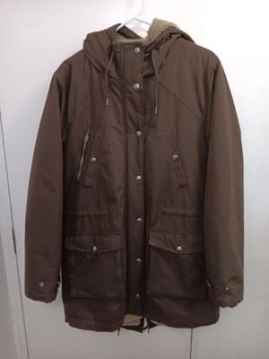 (NWOT) Volcom Walk on By 5K Fleece Lined Hooded Parka B1732110 Brown -Women s M