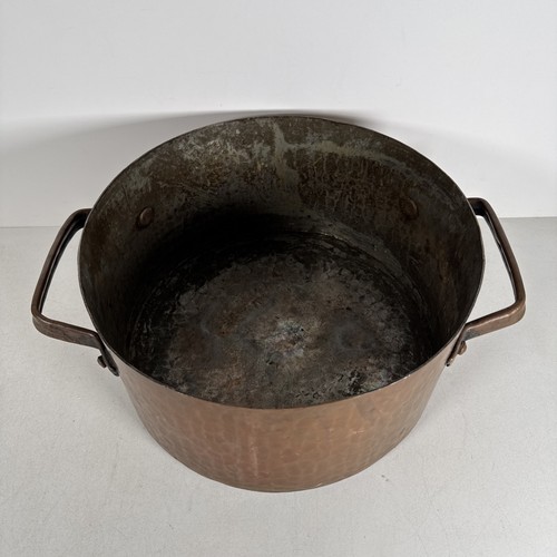 Sartén grande de 11” X 5,5” martillada de peso pesado de cobre con asas sin marcar - Imagen 6 de 24