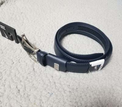 New Nike Tiger Woods TW Golf Belt G Flex Perforated Mesh Blue Size 30