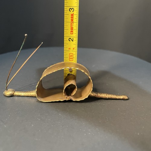 MCM Messing Schnecke Skulptur handgefertigt 4,25” lang 1,75” hoch - sehr Mid Century - Bild 8 von 10