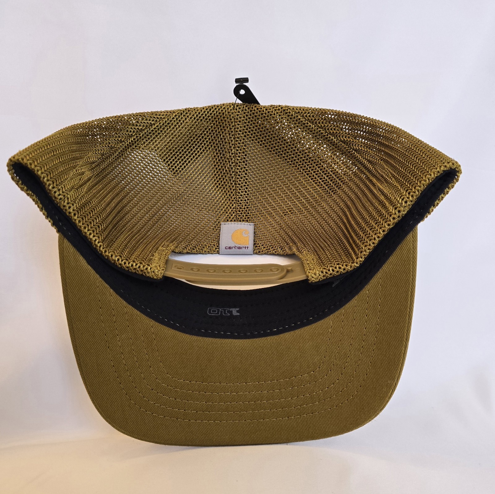 Carhartt RuggedFlex Twill Mesh Back Script Patch Cap Golden Grass One Size image 4
