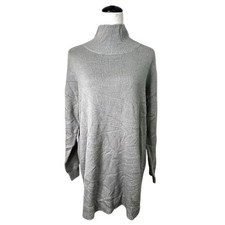 Melrose & Market Sweater Dress Tunic Relaxed Fit Cotton Blend Gray Women's S NWT