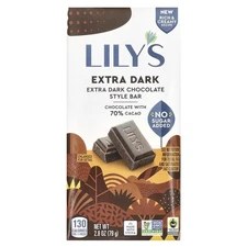 Extra Dark Chocolate Style Bar, 70% Cacao, 2.8 oz (79 g)