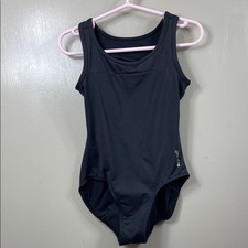 Justice Girls Black Gymnastics Dance Tank Leotard - Size XS-5-6