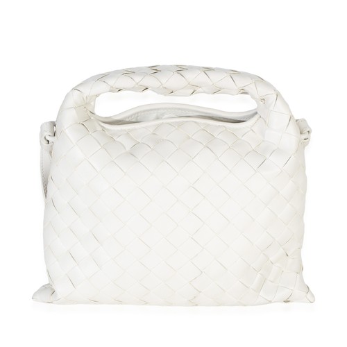 Bottega Veneta Off White Intrecciato Nappa Mini Hop Hobo