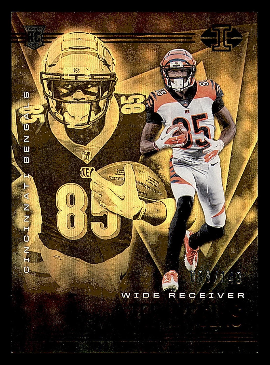 2020 Panini Illusions Yellow #21 Tee Higgins Rookie Card RC /149
