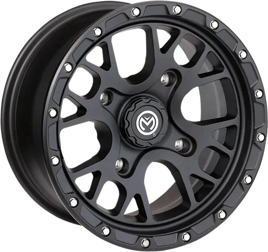 Conjunto de roda MU 545X Blk Fr Rr 15x7 4/110 4+3 Yamaha Rhino 700 4x4 08-13 - Imagem 2 de 4
