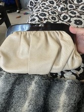 Junior Drake Leather Gold  Iridescent Flex Frame Kiss Closure Clutch