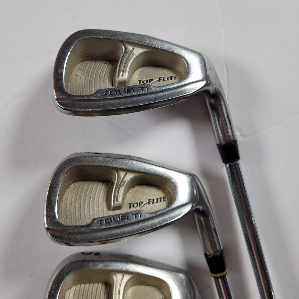 Juego de palos de golf Top Flite Tour Ti hierro 3-LW ejes de acero S300U Dynamic Gold diestro Foto 3 de 4