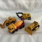 3 Vintage Lesney Matchbox and 1 Hotwheels Construction Vehicles