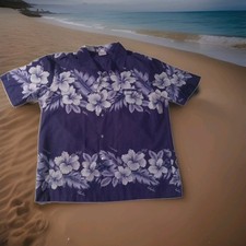 Kalena Fashions Hawaiian Shirt Men  s XL Hibiscus Floral Print 80s USA