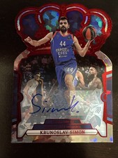 Krunoslav Simon 2023-24 Crown Royale Euroleague Auto /99 Red Crystal