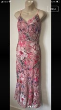 SIZE 16   Floral Print Lace Crochet Effect Dress 