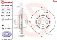 X2 PZ SET DISCHI FRENO ANTERIORI SINISTRO E DESTRO 09.D608.11 BREMBO I