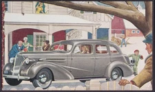 1937 Sport Sedan Chevrolet dealer postcard