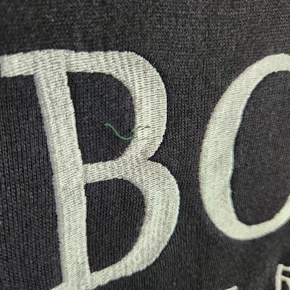 Vintage Boss America Hoodie Sweatshirt Mens Large Black Pullover Graphic 90s - Image 3 of 4