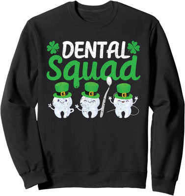 Dental Squad Leprechaun Teeth St Patricks Day Dentist Unisex Crewneck Sweatshirt