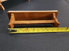 DOLLHOUSE MINIATURE ELEGANT FARMHOUSE TABLE AND BENCHES WOOD /SETTINGS BEAUTIFUL — photo 4