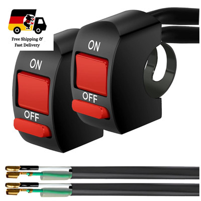 Lichtschalter Lenker 22 mm 2 Stück LED-Scheinwerfer Ein Aus-Taste