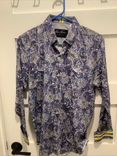 Robert Graham Blue Long Sleeve Shirt. Size Small. Button Up. Tailored Fit.