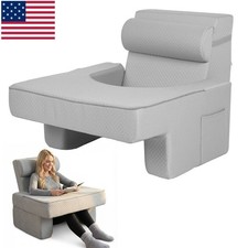 Reading Pillow Set for Adults - Ergonomic Back/Neck Support with Arms Pockets
