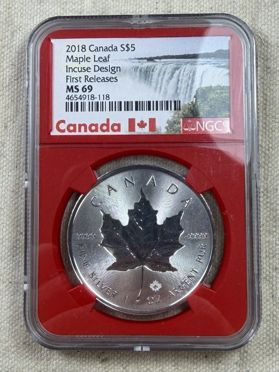 Canadian Maple Leaf NGC Grade MS 69 Silver Bullion Coins for sale