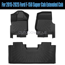 For 2015-2025 Ford F150 Super Cab Extended Cab Tpe Front Rear Floor Mats Liner For 2015-2025 Ford F150 Super Cab Extended Cab Tpe Front Rear Floor Mats Liner