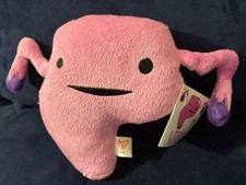 Poseable I Heart Guts Uterus Plush Stuffed Toy Pink Purple w/ Tags 2015