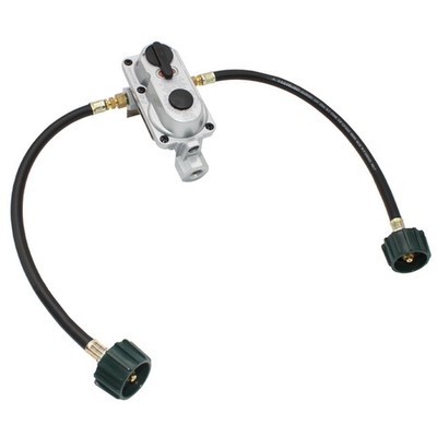 Flame King 2-Stage Auto Changeover Propane Gas RV Regulator 2 - 15'' Pigtails
