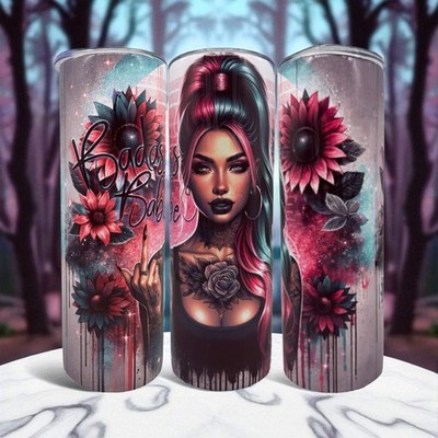 Edelstahl Tumbler  Badass Babe    600 ml, doppelwandig isolierend Thermobecher