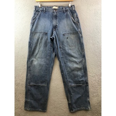 Carhartt Double Knee Jeans Dungaree Denim Pants Mens 36x34