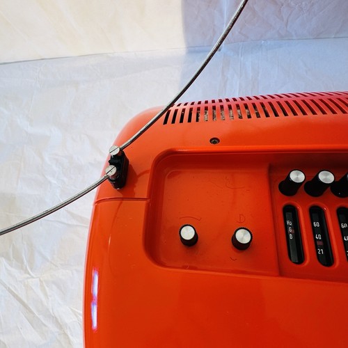 TV Television Vintage Ultravox Model Lucky 12 Made IN Italy 1975 Orange - Imagen 7 de 22