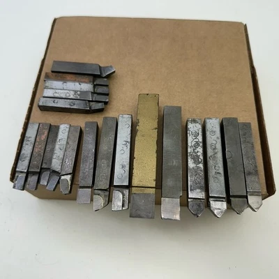 Lot (19) Carbide Tipped Lathe Bits Carboloy Tools USA Mixed Square Shank - Image 1 of 4