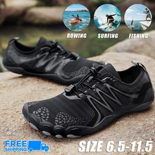 Quick Dry Water Shoes Men's Sports Beach Barefoot Rubber Aqua Sock Slip on Shoes