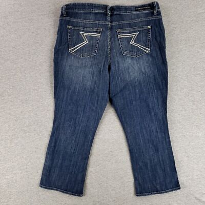 Rock & Republic Sz 18W Kendall Jeans Stretch Modern Crop Length