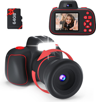 Upgarded Kids Camera, 4K Digital Camera for Kids with Shutter AF, Rotable Zoom L
