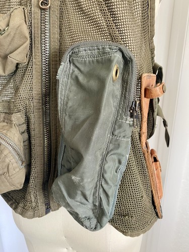 Vtg US Air Force Survival Vest Adult L Green 1980s Military Utility Tactical - Bild 6 von 14