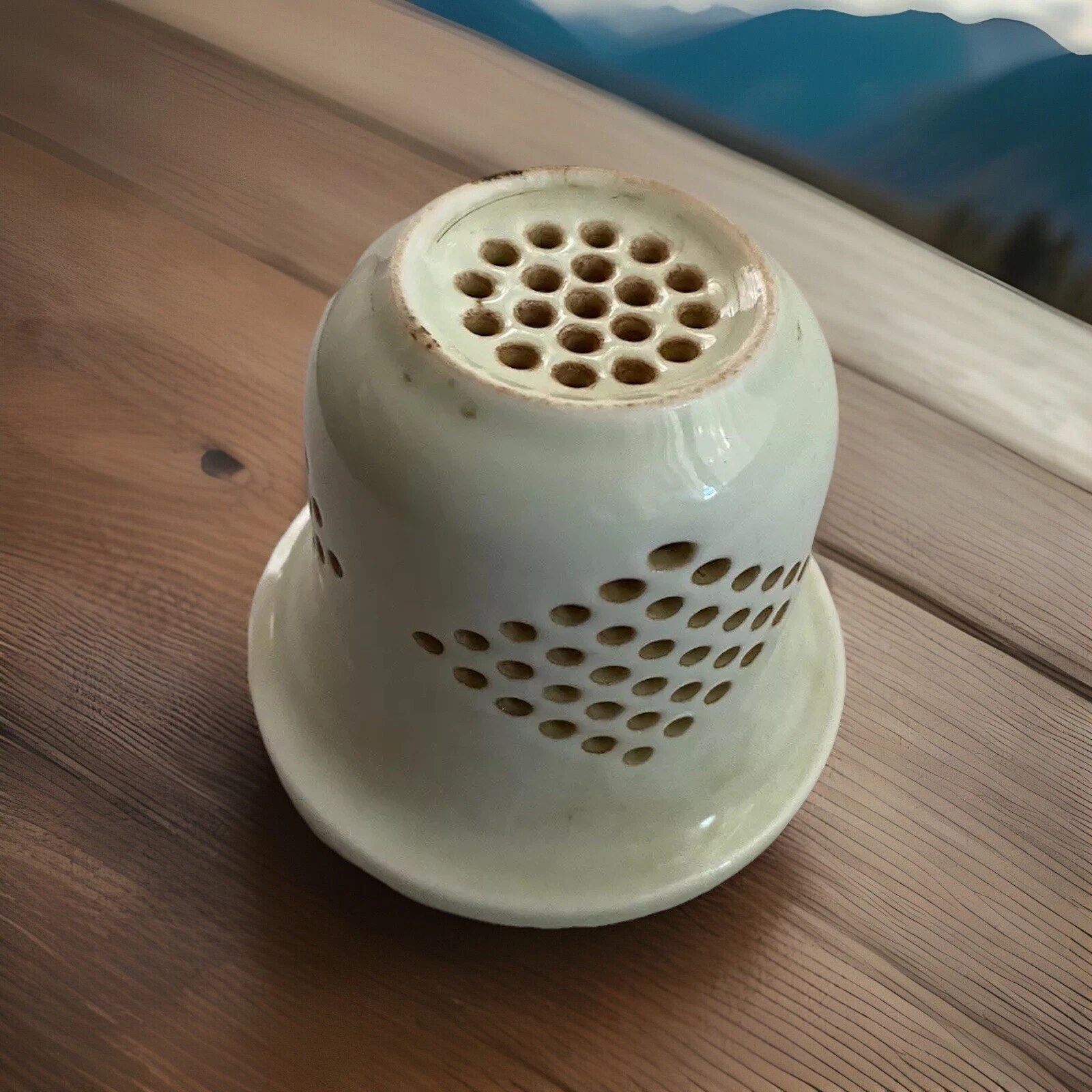Vintage Porcelain Chinese Loose Tea Infuser Strainer