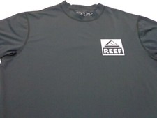 Reef Short Sleeve Surf T-Shirt Black 'Life's Short, Go Surfing' Size Medium