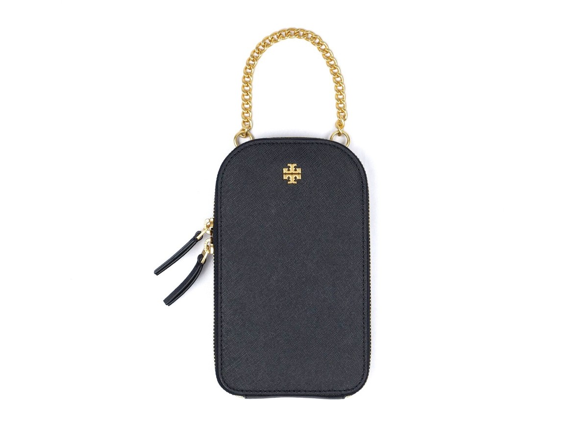 Tory Burch Emerson Black Saffiano Leather Cellphone Tory Burch Emerson Black Saffiano Leather Cellphone