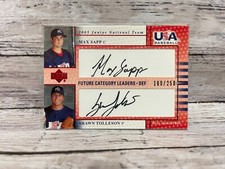2005 USA Junior National Team Dual Autograph Max Sapp + Shawn Tolleson